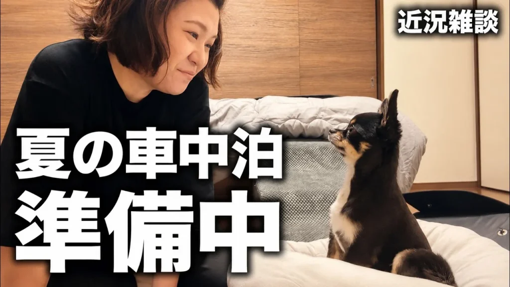 アトレーの車中泊用サンシェードを取り付けている様子